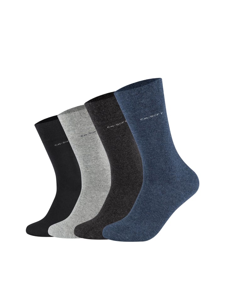 

Camano Мягкие носки Ca-Soft в подарочной коробке, 4 штуки, цвет джинсовый меланж