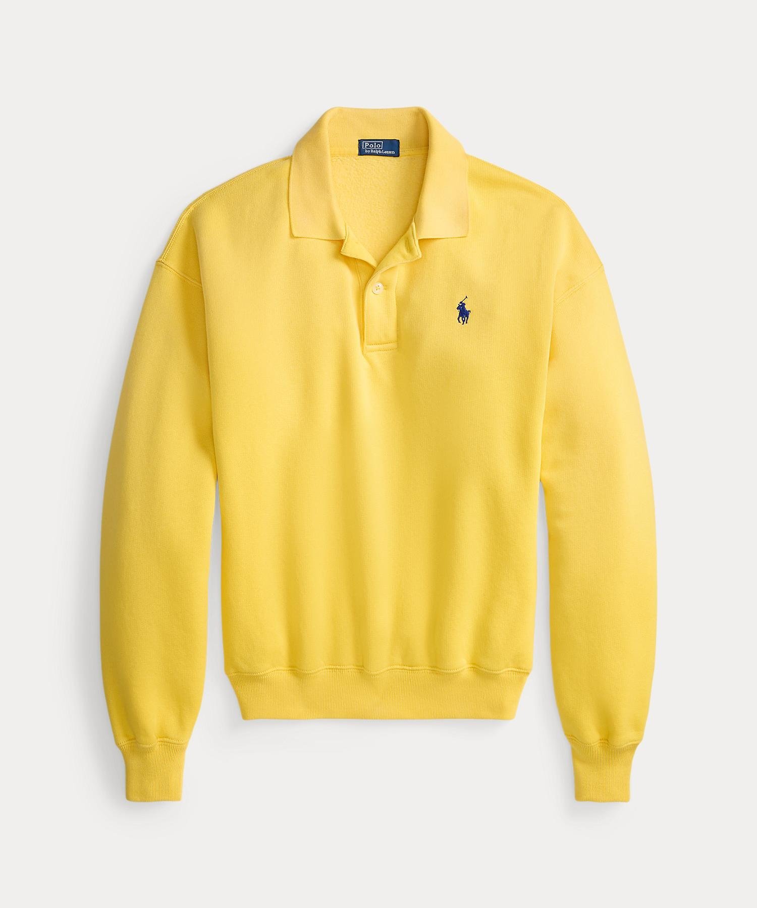 Флисовый пуловер с воротником-поло Polo Ralph Lauren, 700 Yellow