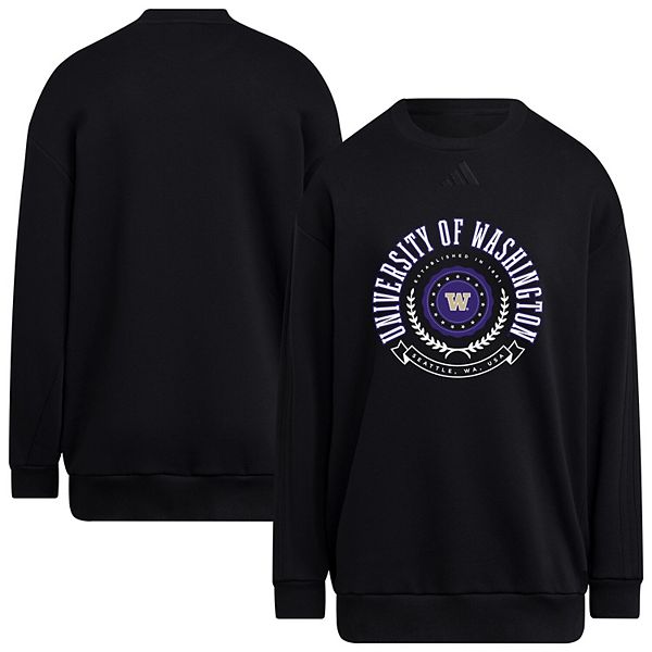 Женский черный oversized свитшот washington huskies Adidas — фото 2
