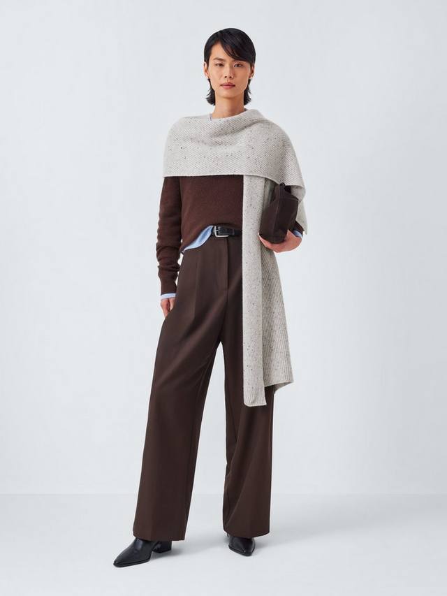 

Донегольский рубчатый кашемировый шарф John Lewis, Grey