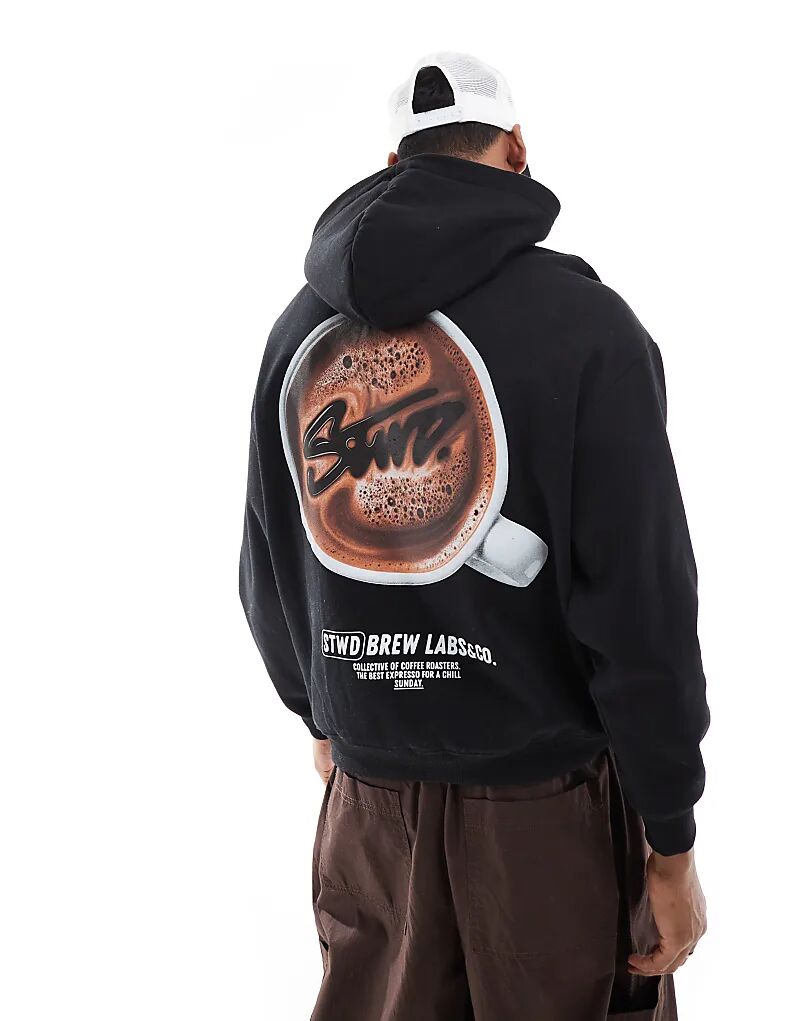 

Толстовка STWD кофейного цвета черного цвета Pull&Bear