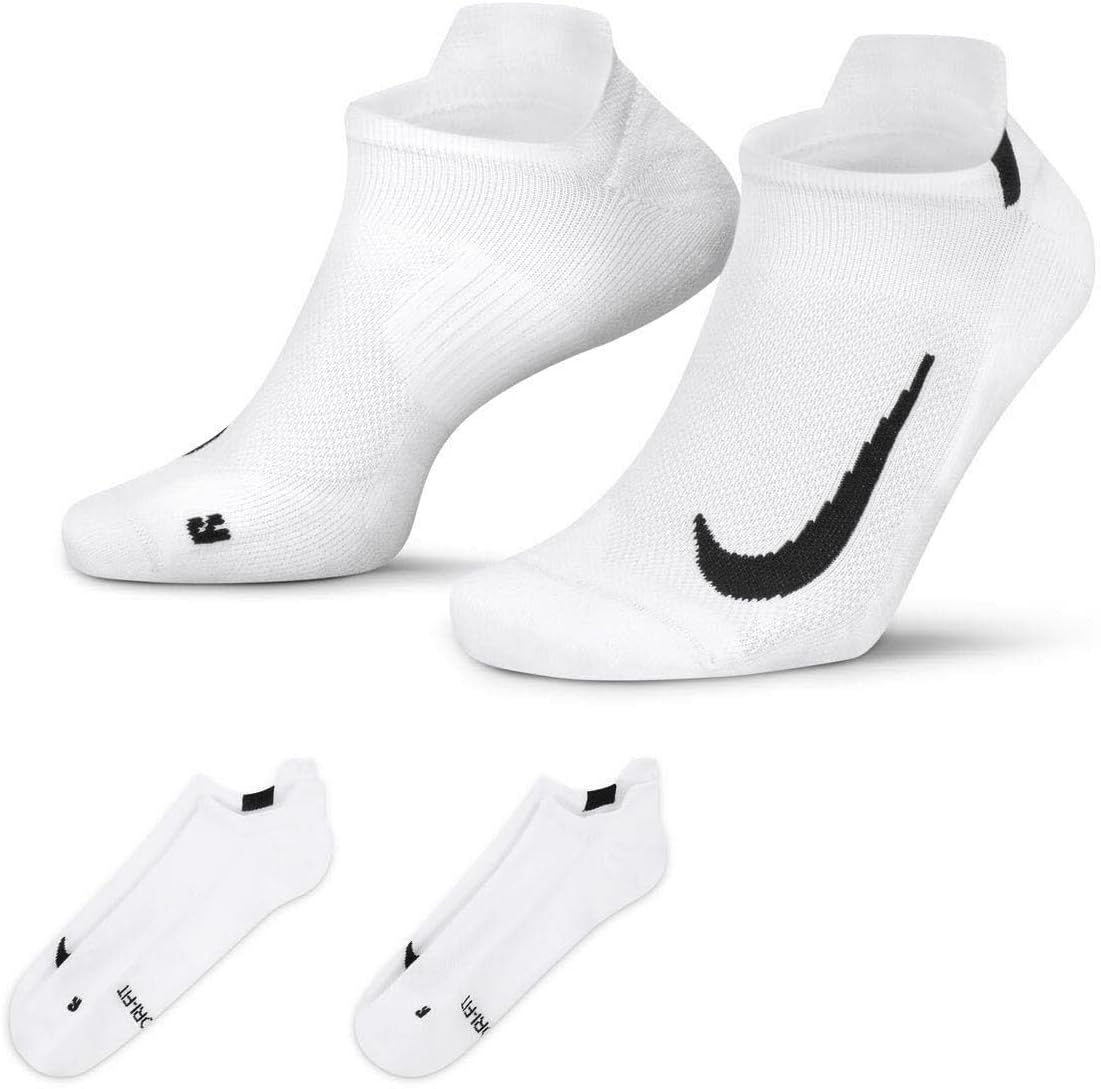 

Носки Nike Unisex Multiplier Running No-Show (2 пары), 100 - White Black