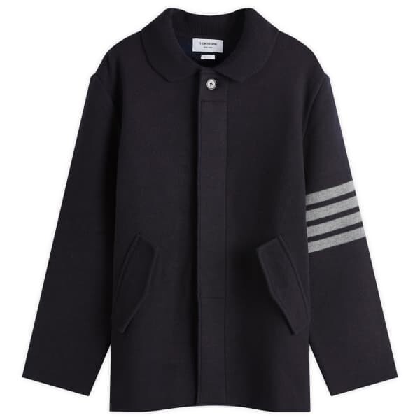 

Короткое пальто из шерсти мериноса Thom Browne, синий