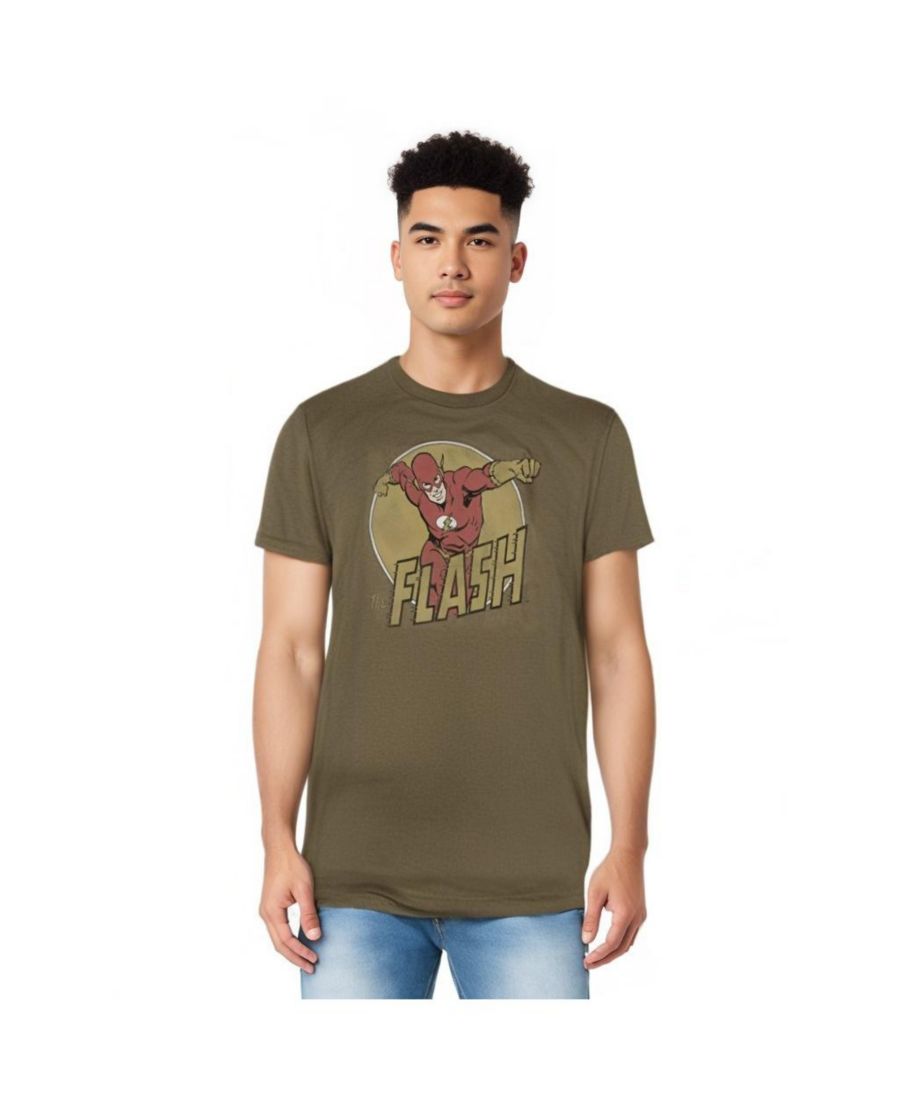 

Мужская футболка с коротким рукавом DC Comics Flash Flashy для взрослых Flash, Green, Серый, Мужская футболка с коротким рукавом DC Comics Flash Flashy для взрослых Flash, Green