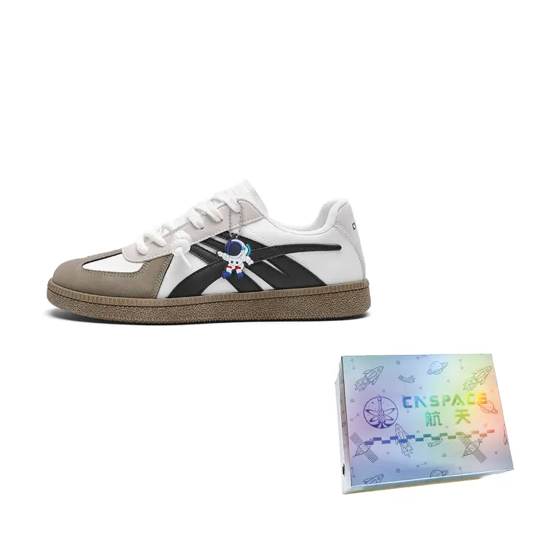 

China Aerospace Мужские низкие скейтерские кеды Box бежевого льняного оттенка с двойными ремнями, цвет Linen Beige (Double Straps)