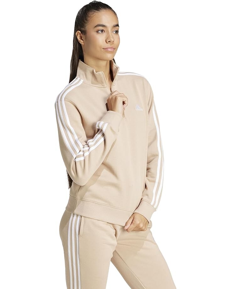 

Толстовка adidas Essentials 3-Stripes 1/4 Zip, цвет Magic Beige