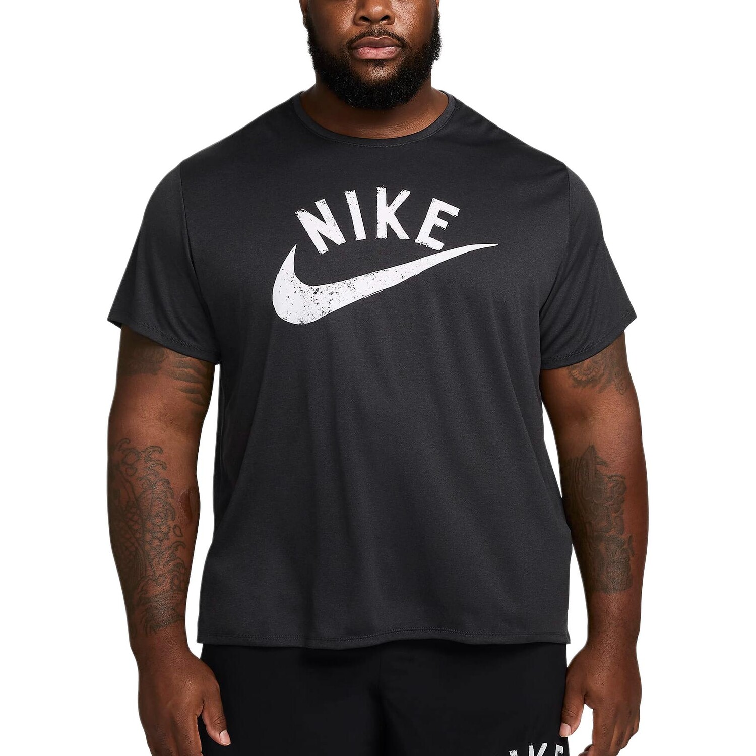 Футболка Dri-Fit мужская, угольно-серая Nike, серый — фото 3