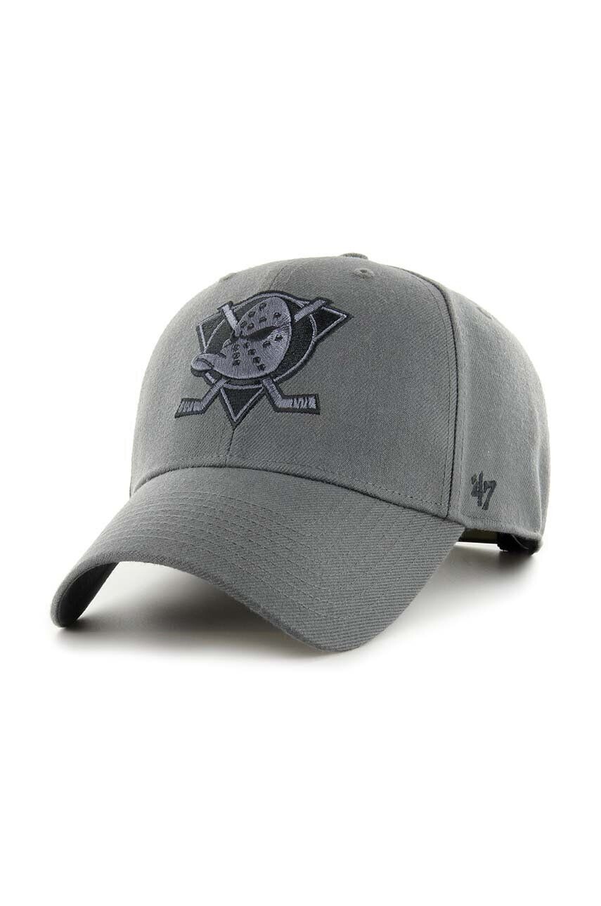 

Кепка бренда 47 с добавленным хлопковым козырьком NHL Anaheim Ducks 47 Brand, серый