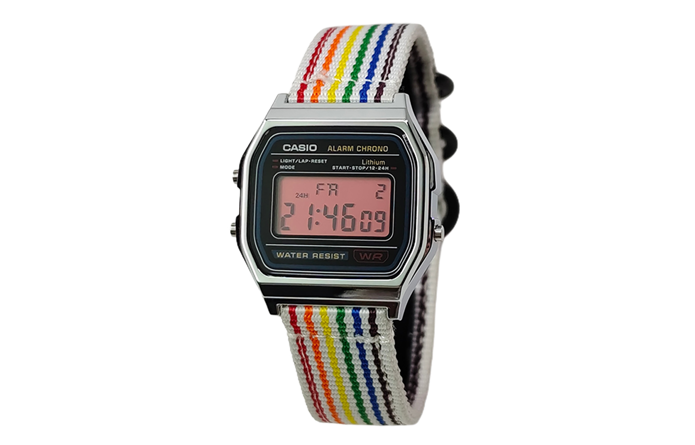 

CASIO Кварцевые часы унисекс с нейлоновым ремешком и черным циферблатом