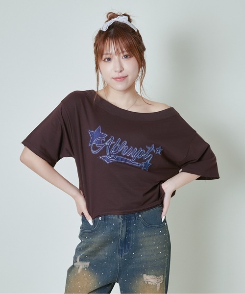 

Флисовый топ с приспущенными плечами и мини-юбка GORGE, коричневый