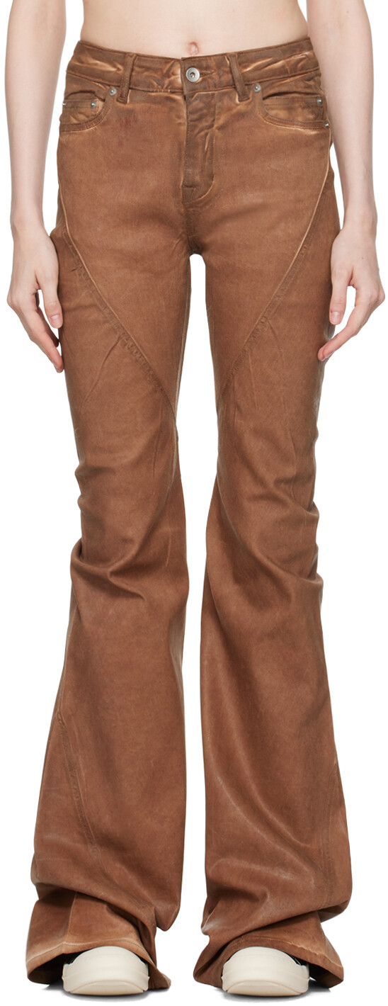 

Коричневые джинсы Porterville Bias Bootcut Rick Owens DRKSHDW