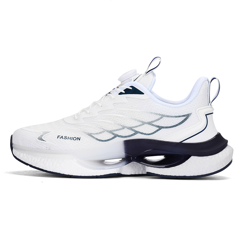 

Kuding Мужские беговые кроссовки низкие голубой/белый синий/черный белый синий сетчатые, цвет White Blue[Mesh]