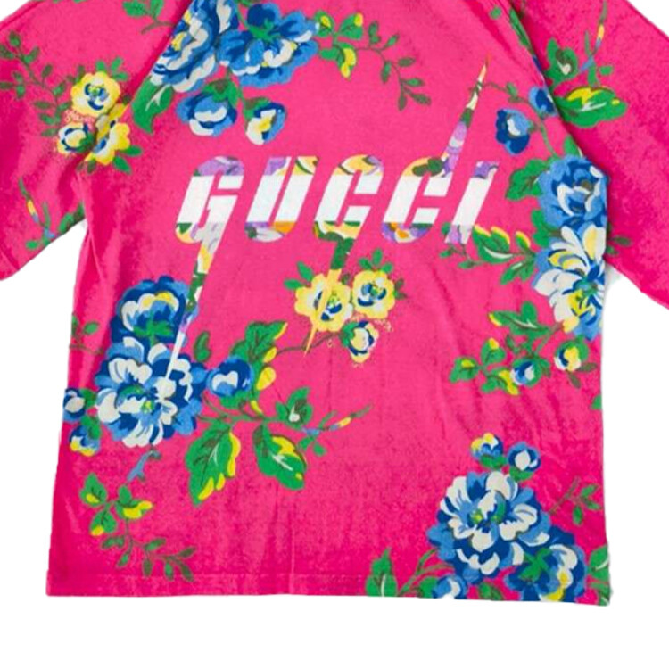 Футболка детская Gucci, ярко-розовый — фото 2