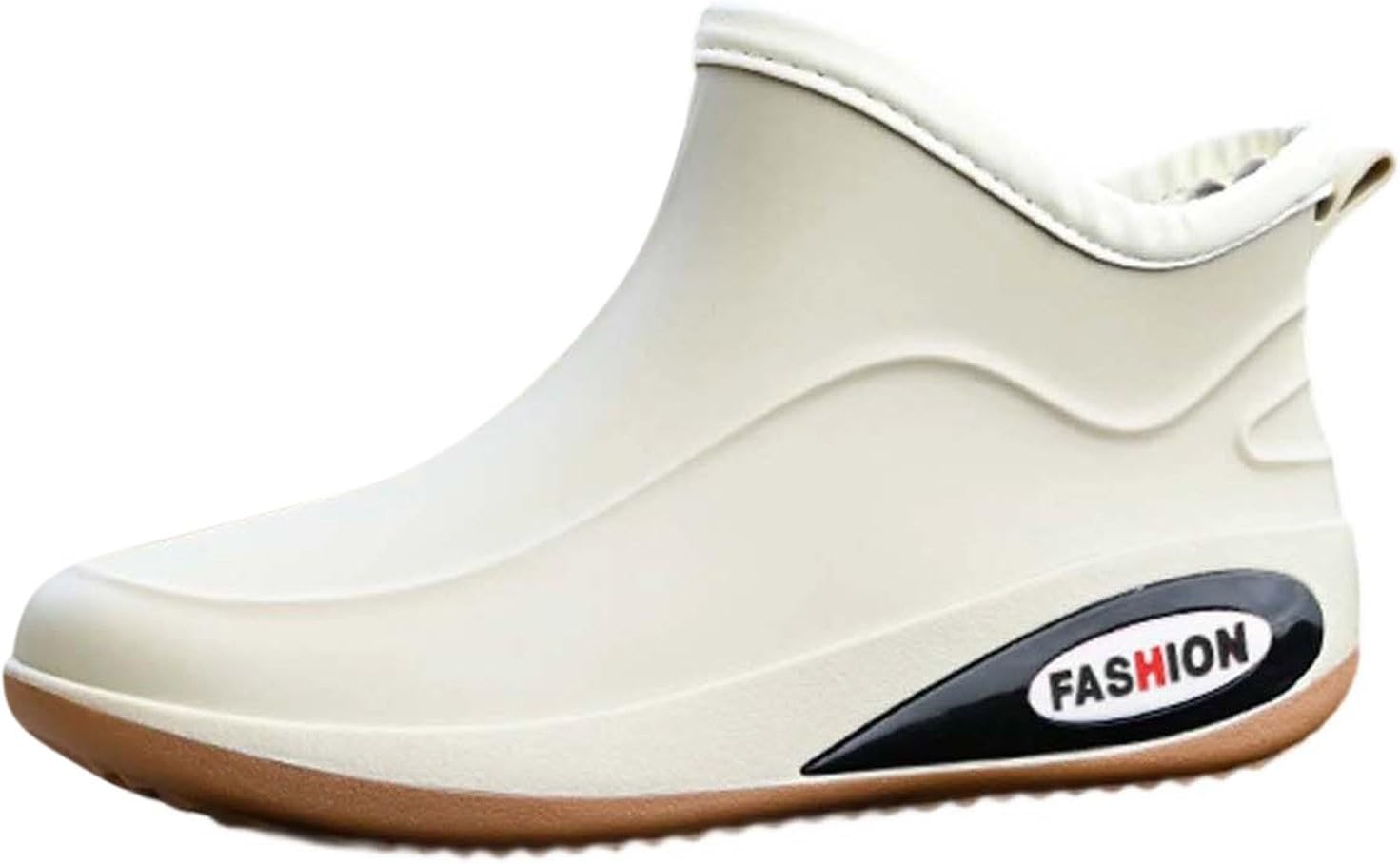 

Мужские дождевые ботинки, нескользящие резиновые сапоги, легкая и комфортная обувь для улицы в дождливую погоду Generic, бежевый