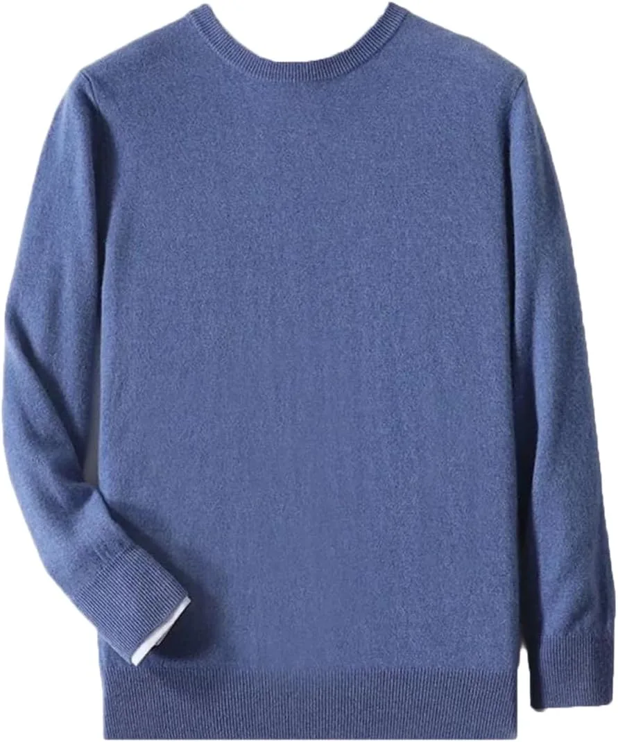 

Мужской свитер из мериносовой шерсти с круглым вырезом