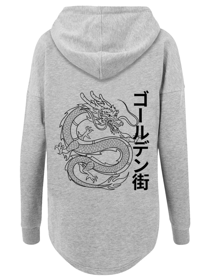

Толстовка оверсайз с драконом Golden Gai серого цвета F4NT4STIC