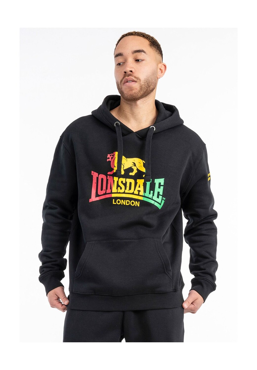 

Мужская толстовка с капюшоном стандартного кроя SOUNDS LONSDALE, черный