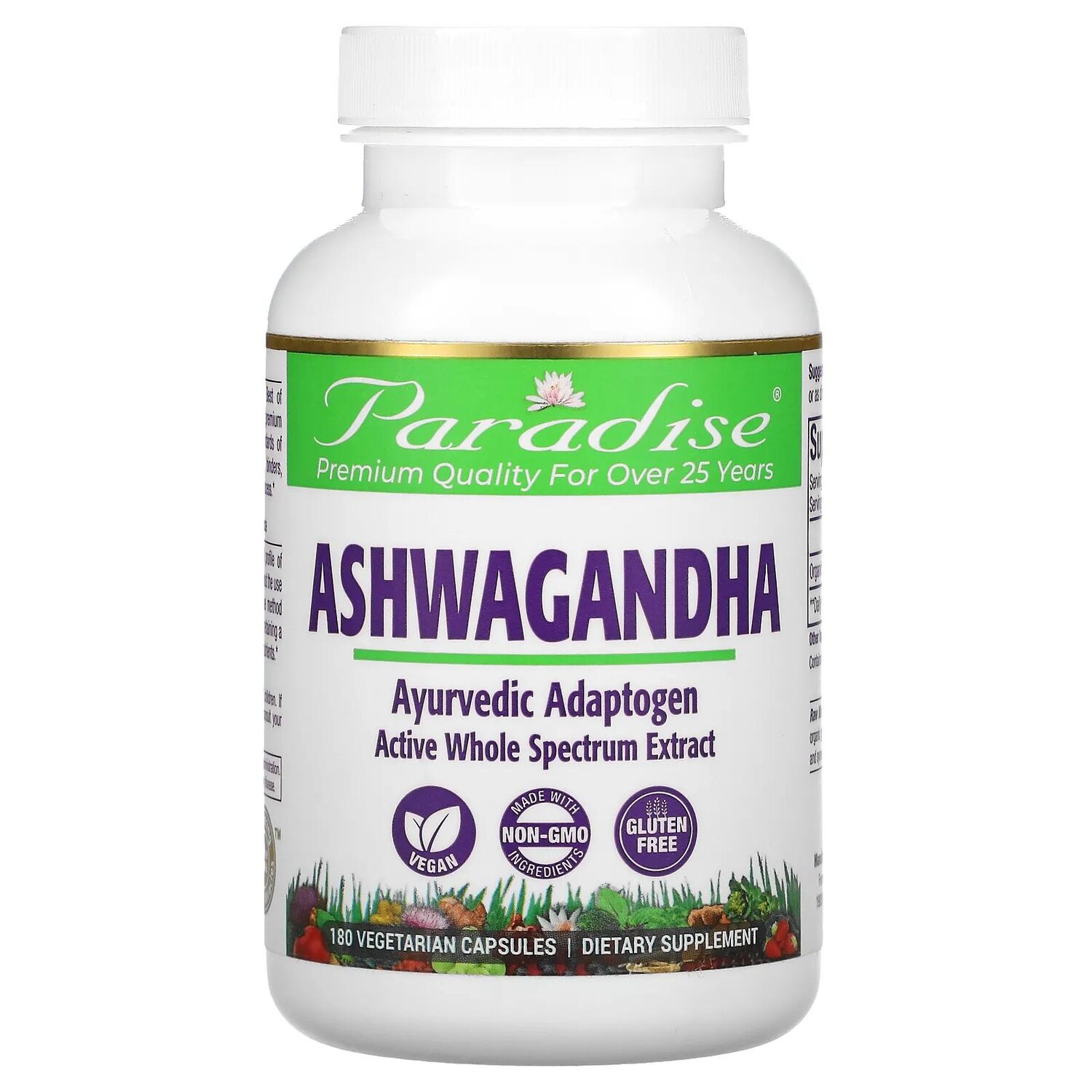 

Paradise Herbs Ашваганда 180 вегетарианских капсул