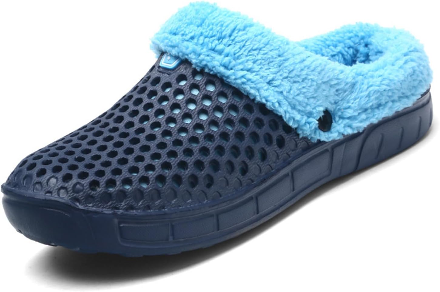 

Домашние сабо Fdskwky с меховой подкладкой: теплые зимние пушистые тапочки унисекс, нескользящие, дышащие, для ходьбы, сада, дома и на улице, для женщин и мужчин, синий