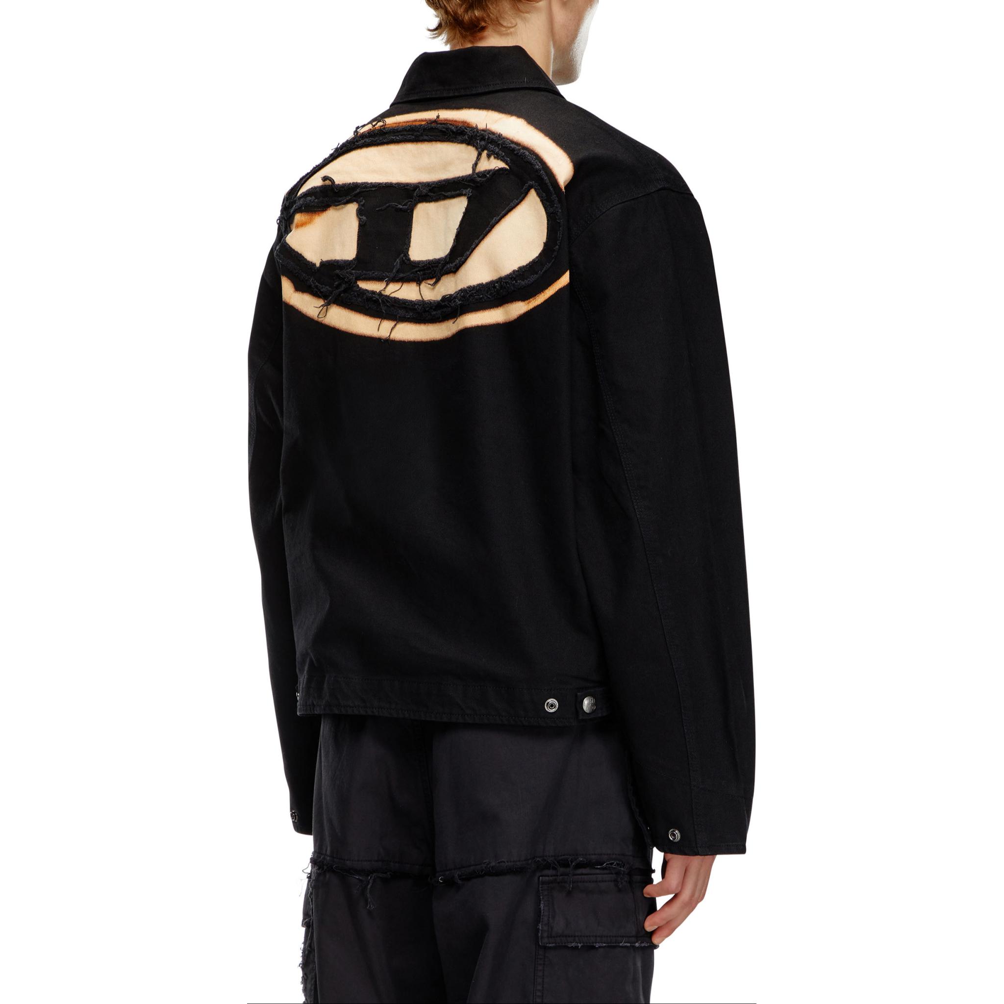 Куртка J Taylor Bleach Logo с вышивкой DIESEL, черная — фото 3