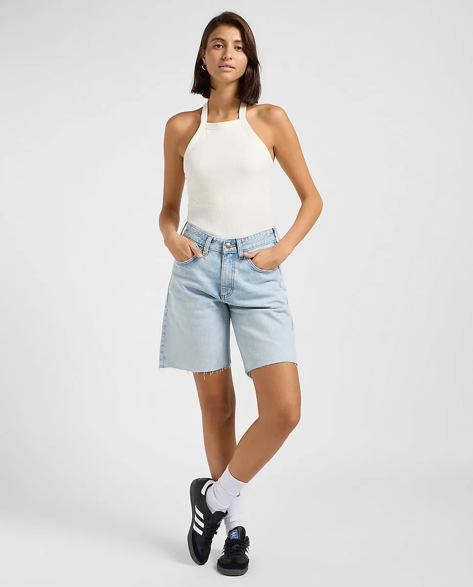 

Женские шорты-бермуды Rider denim свободного кроя Lee, голубой