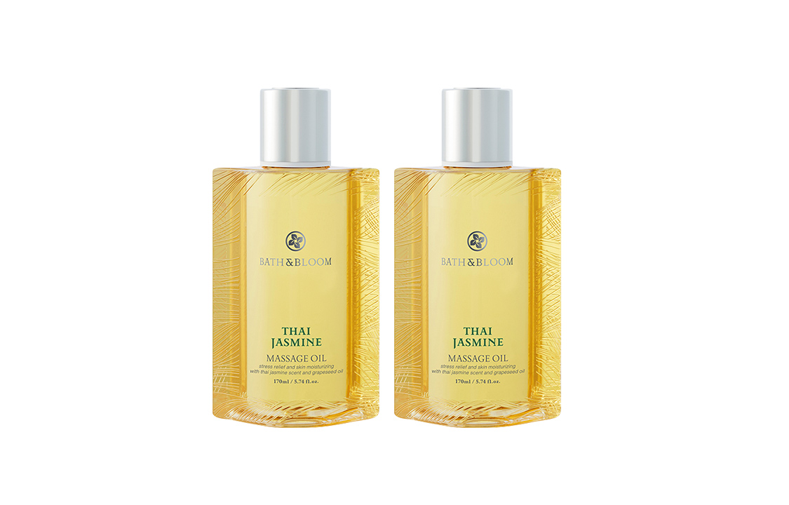 Масло для массажа тела Thai Jasmine 170 мл/170 мл*2/170 мл+подарок BATH&BLOOM — фото 3