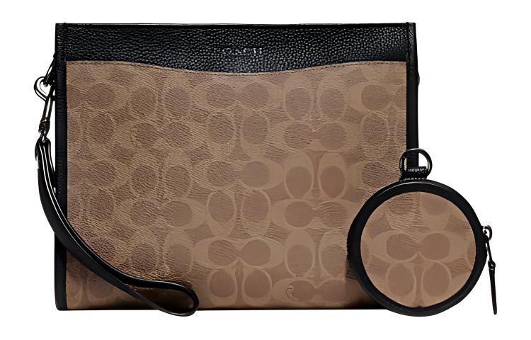 

COACH Кожаная комбинация мужской сумки через плечо среднего размера