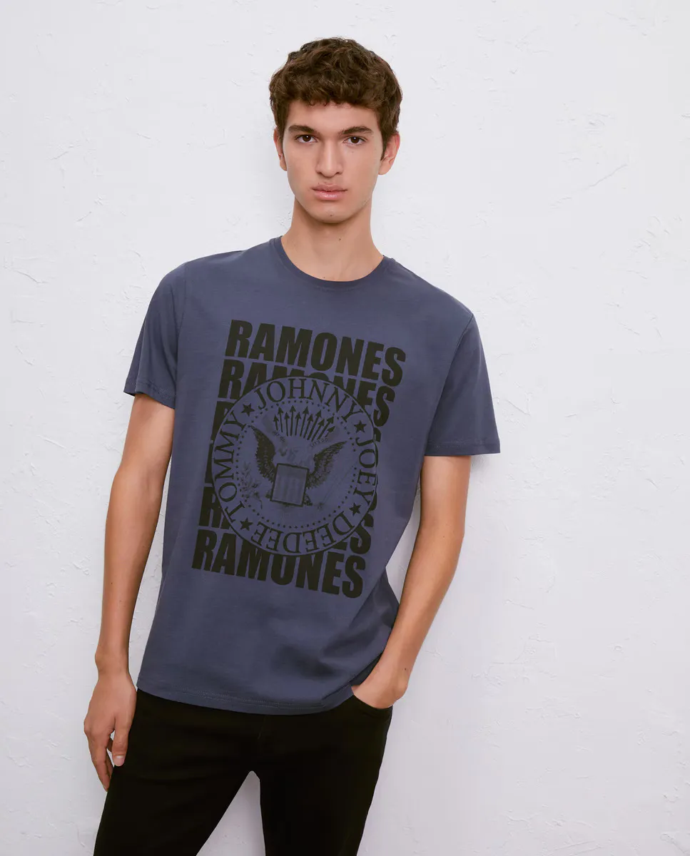 

RAMONES мужская футболка с коротким рукавом Easy Wear, темно-серый