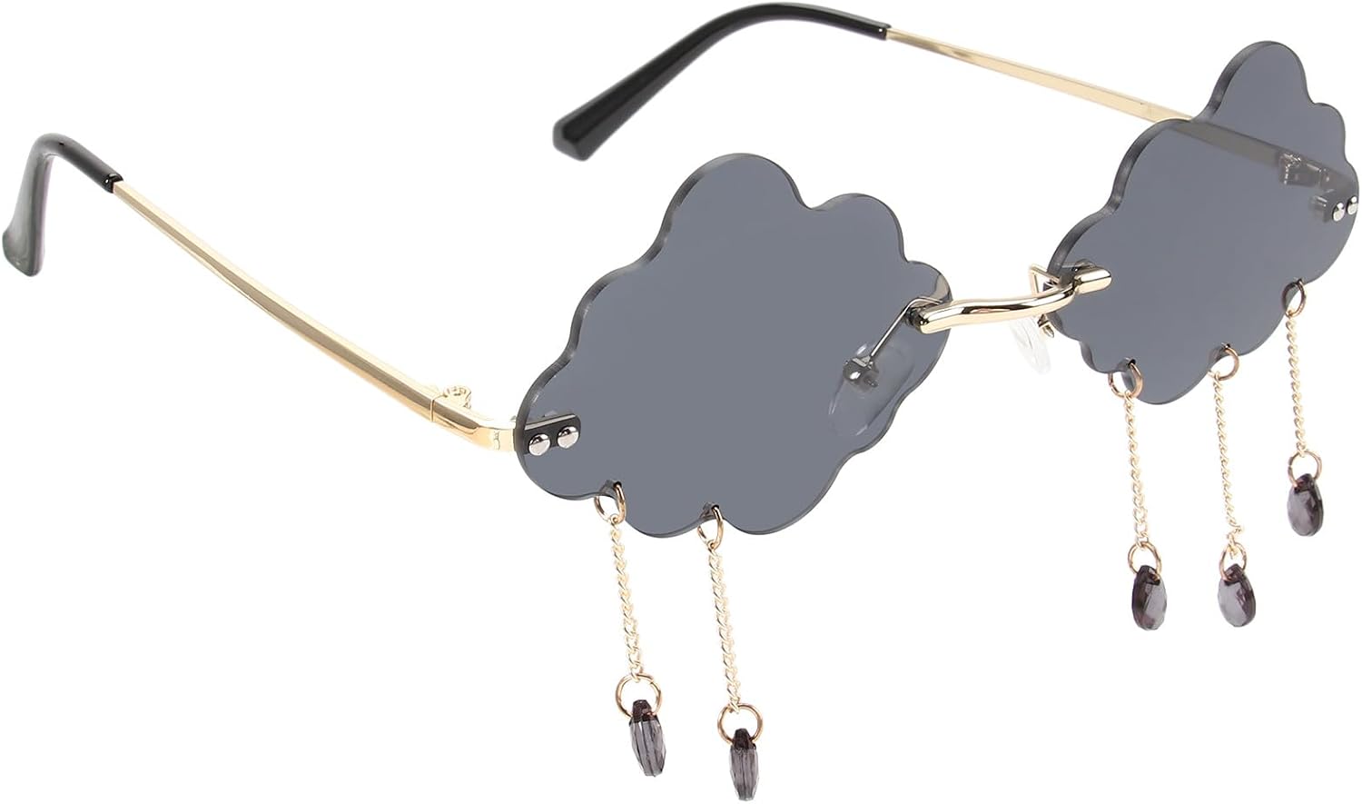 

Солнцезащитные очки TEHAUX в форме облака для женщин, оправа для фотосессий, мягкие носовые упоры, стильный аксессуар для отдыха на пляже и создания неповторимых образов, Black