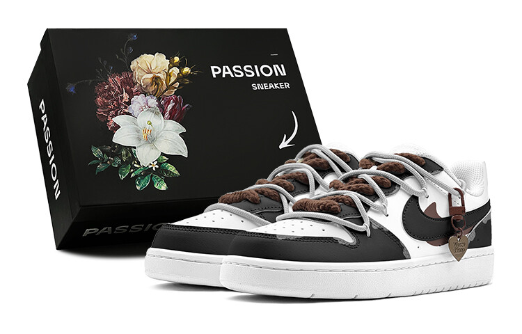 

Кроссовки Nike Court Borough Skateboarding Shoes Women's Low-top Brown, черный