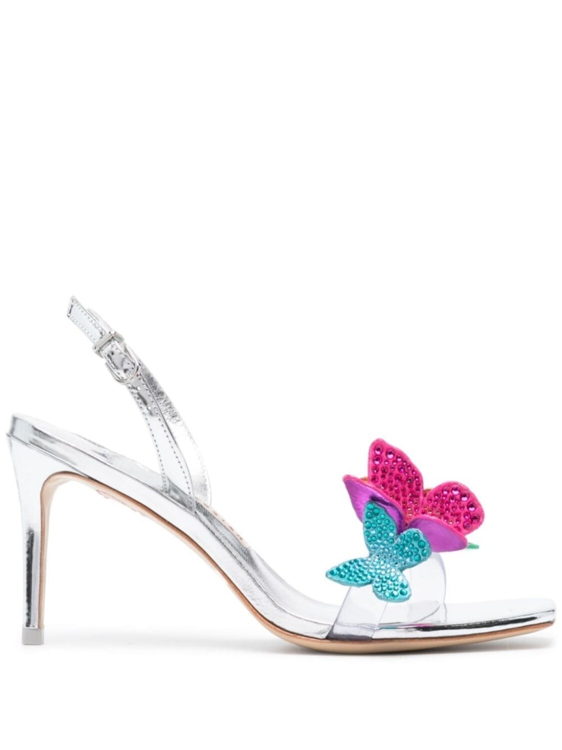 

Sophia Webster Vanessa 85mm slingback sandals, серебристый