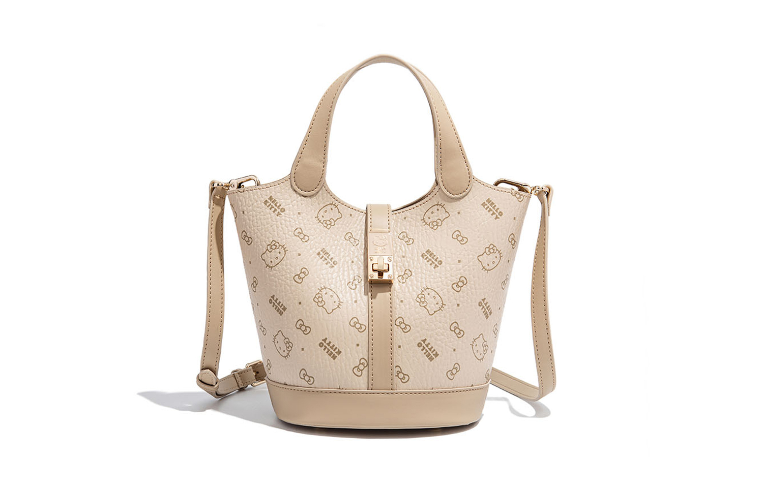 

Sanrio Сумка-ведро через плечо Hello Kitty из полиуретана женская разноцветная, Milk Tea