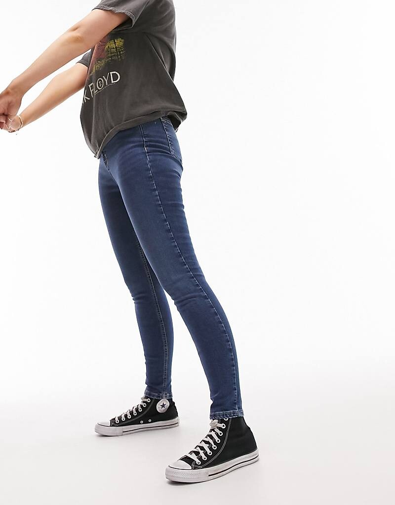 

Topshop Hourglass – Jamie – Синие джинсы с высокой талией