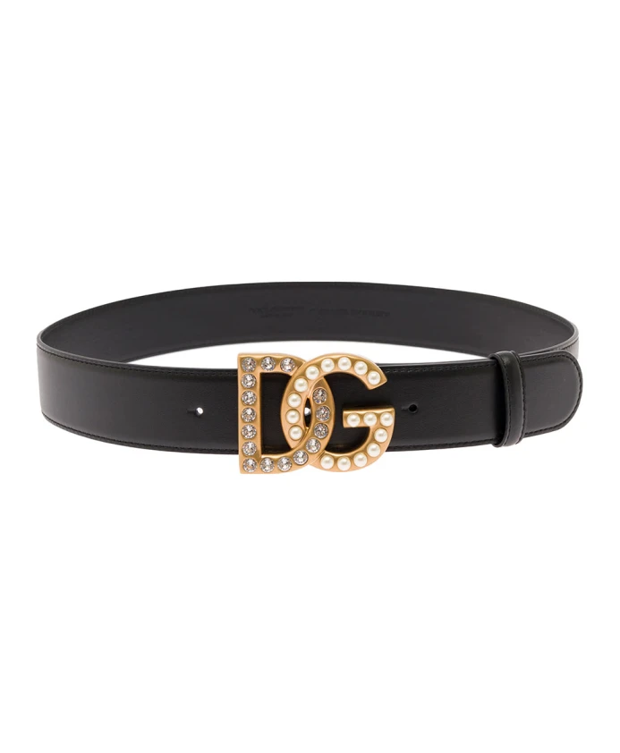 

Ремень с декорированным логотипом dg Dolce & Gabbana, черный