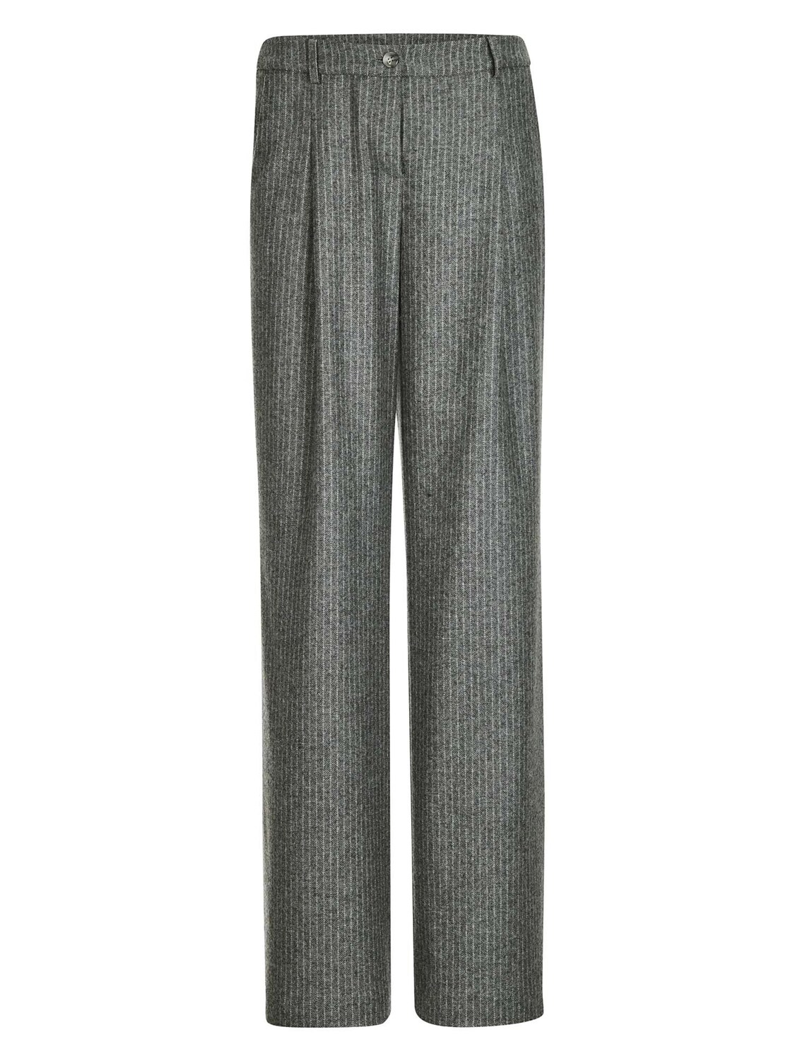 

MADELEINE Штаны с зауженным низом и складками спереди в крапчатом сером цвете