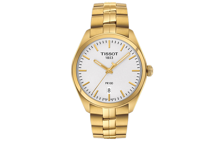 

TISSOT Часы PR100 Collection Quartz Movement Men's Watch Watch 39mm White Dial T101.410.33.031.00