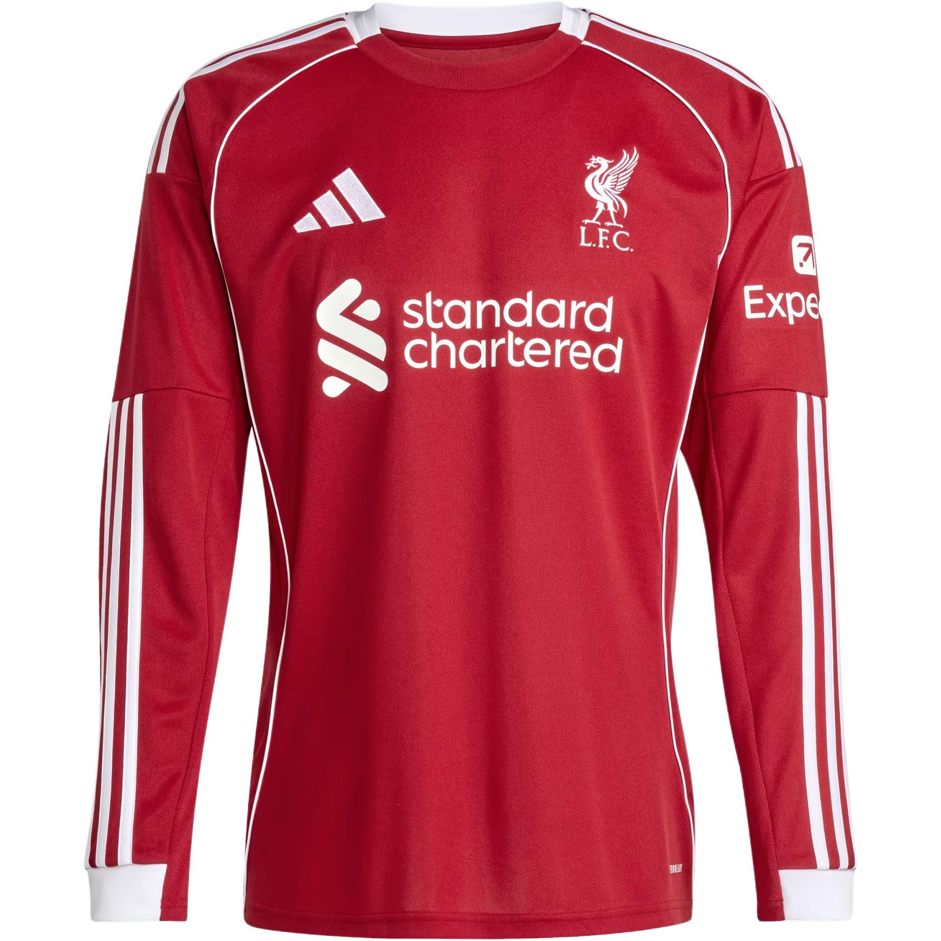 

Футболка Liverpool FC 25/26 домашняя с длинными рукавами Adidas, красный