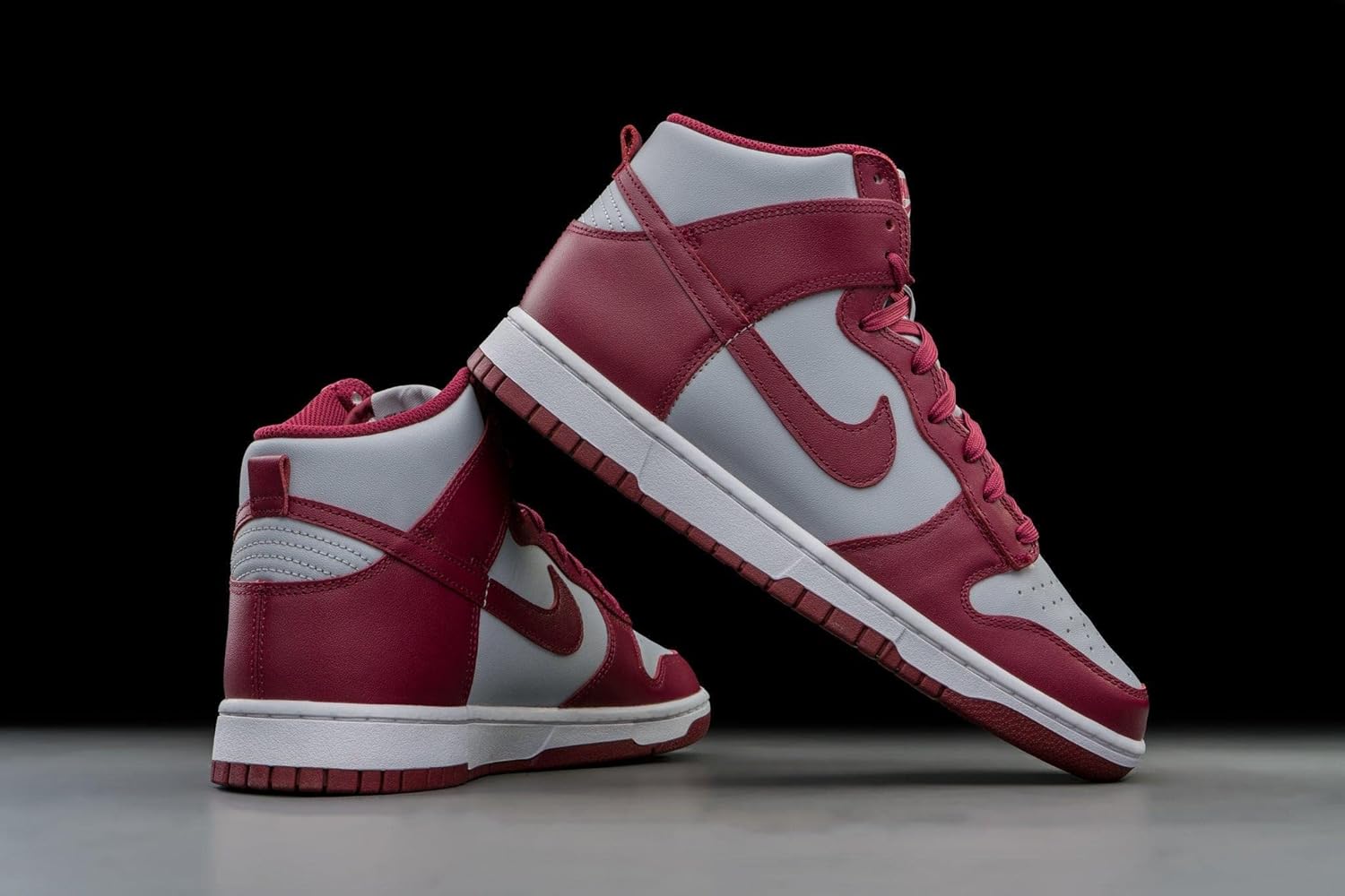 Кроссовки Nike Dunk High Black White (2021), Dark Beet — фото 3