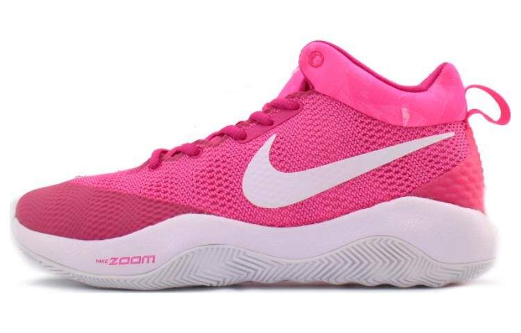 

Баскетбольные кроссовки Zoom Rev мужские, среднего размера, розовые/белые Nike