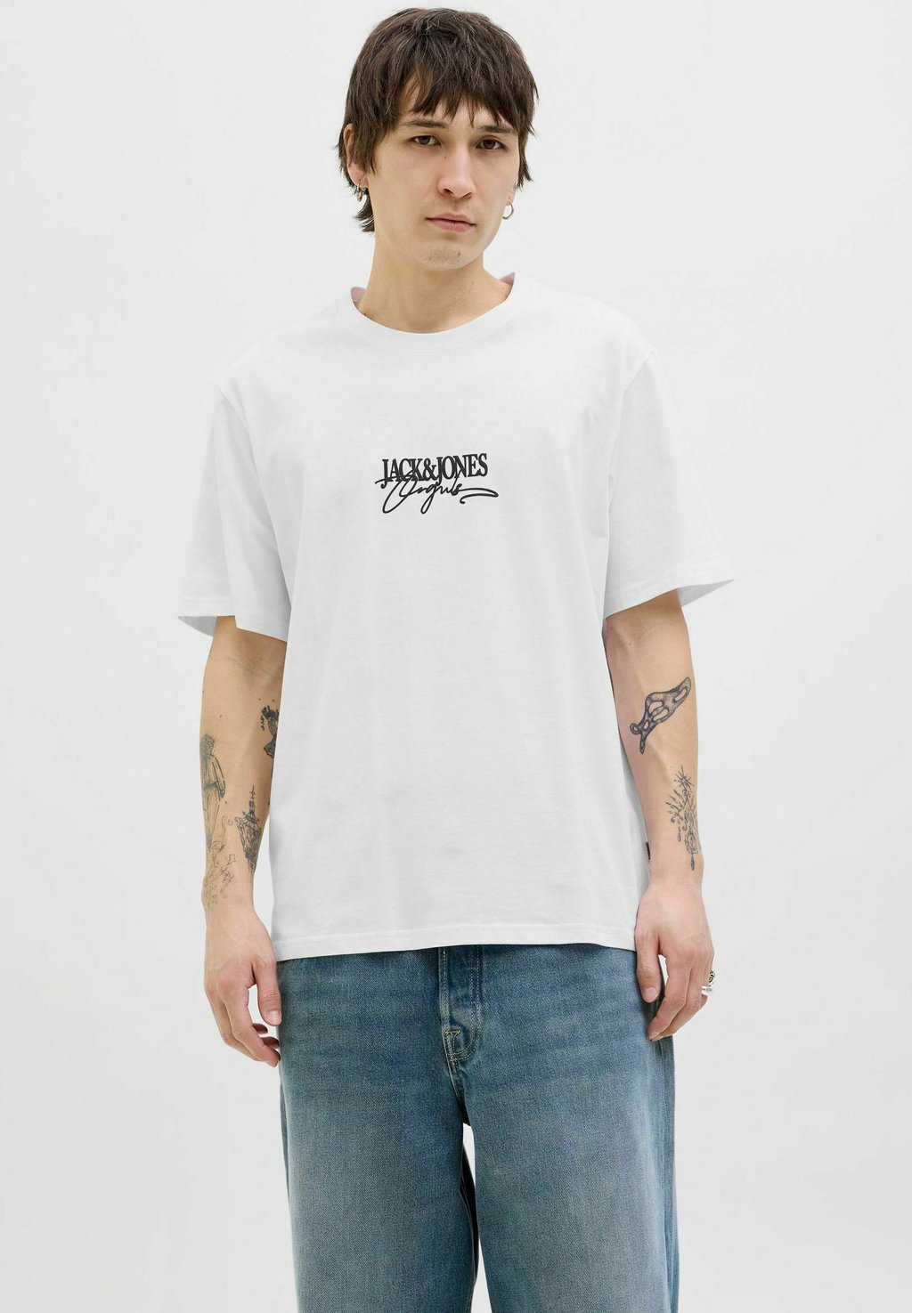 

Футболка с принтом LOGO RUNDHALSAUSSCHNITT Jack & Jones, кремовый