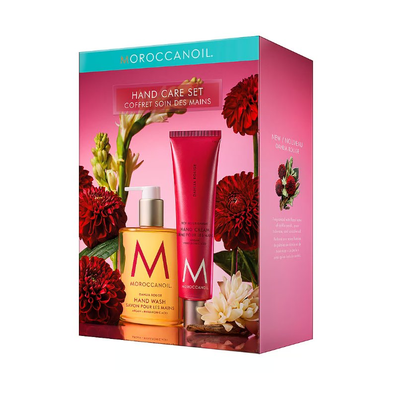

Набор для ухода за руками Moroccanoil Dahlia Rouge (крем для рук 150 мл, средство для мытья рук 360 мл)