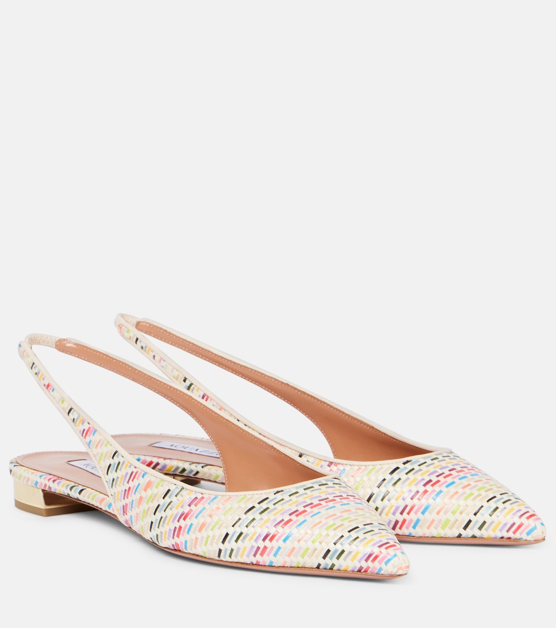 Туфли-лодочки Purist Sling с открытой пяткой Aquazzura, Multi White