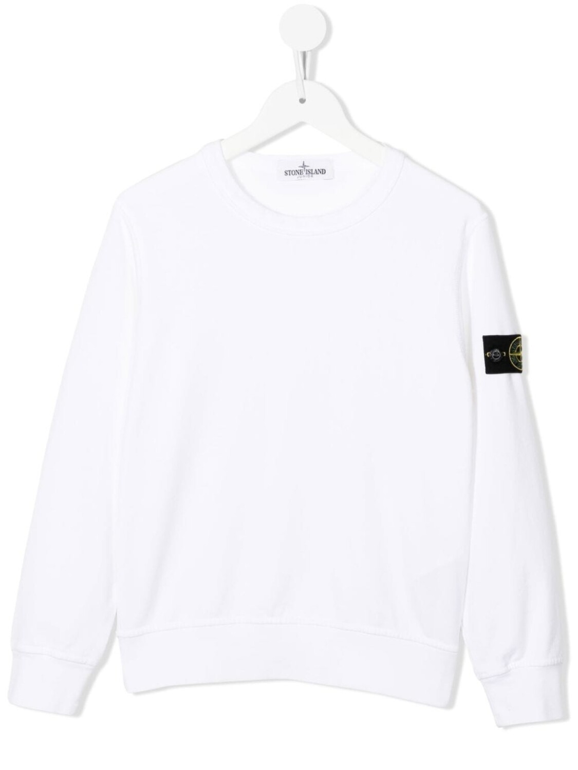 

Stone Island Junior толстовка с нашивкой Compass, белый