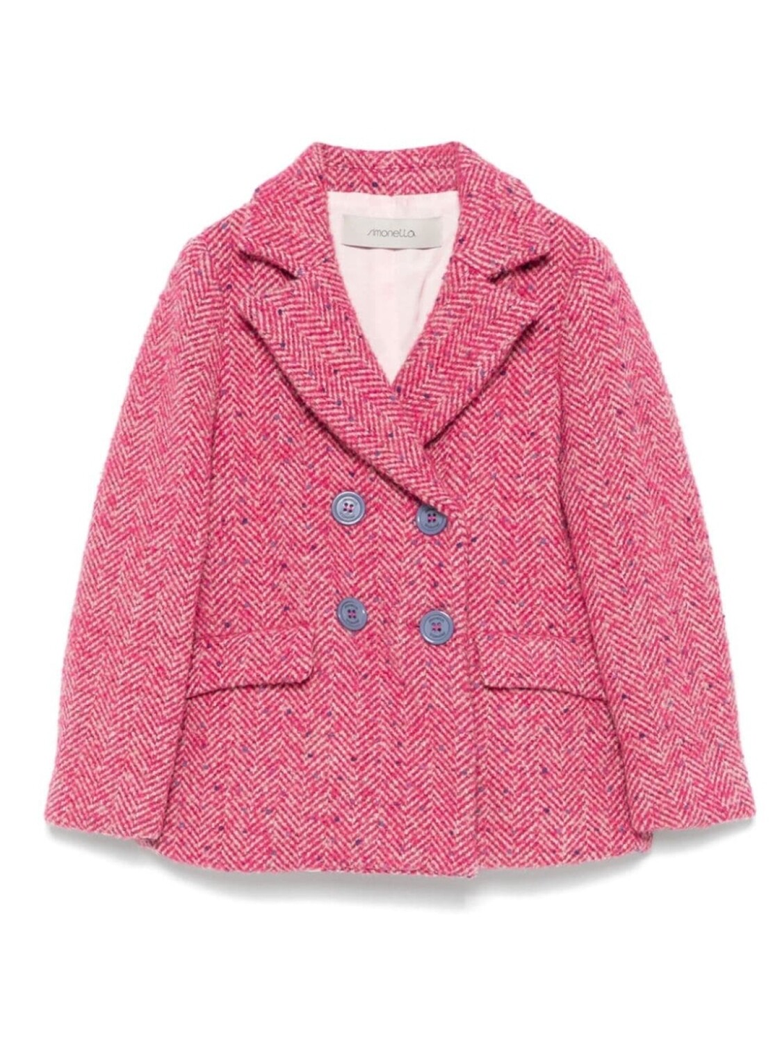 

Simonetta пальто с узором в елочку, розовый
