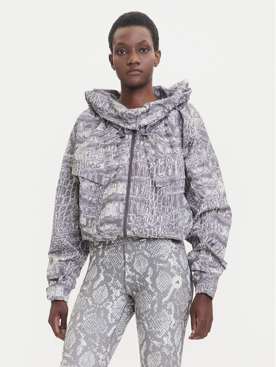

Демисезонная куртка loose fit Item Track Top Printed JX9360 Adidas By Stella Mccartney, бежевый