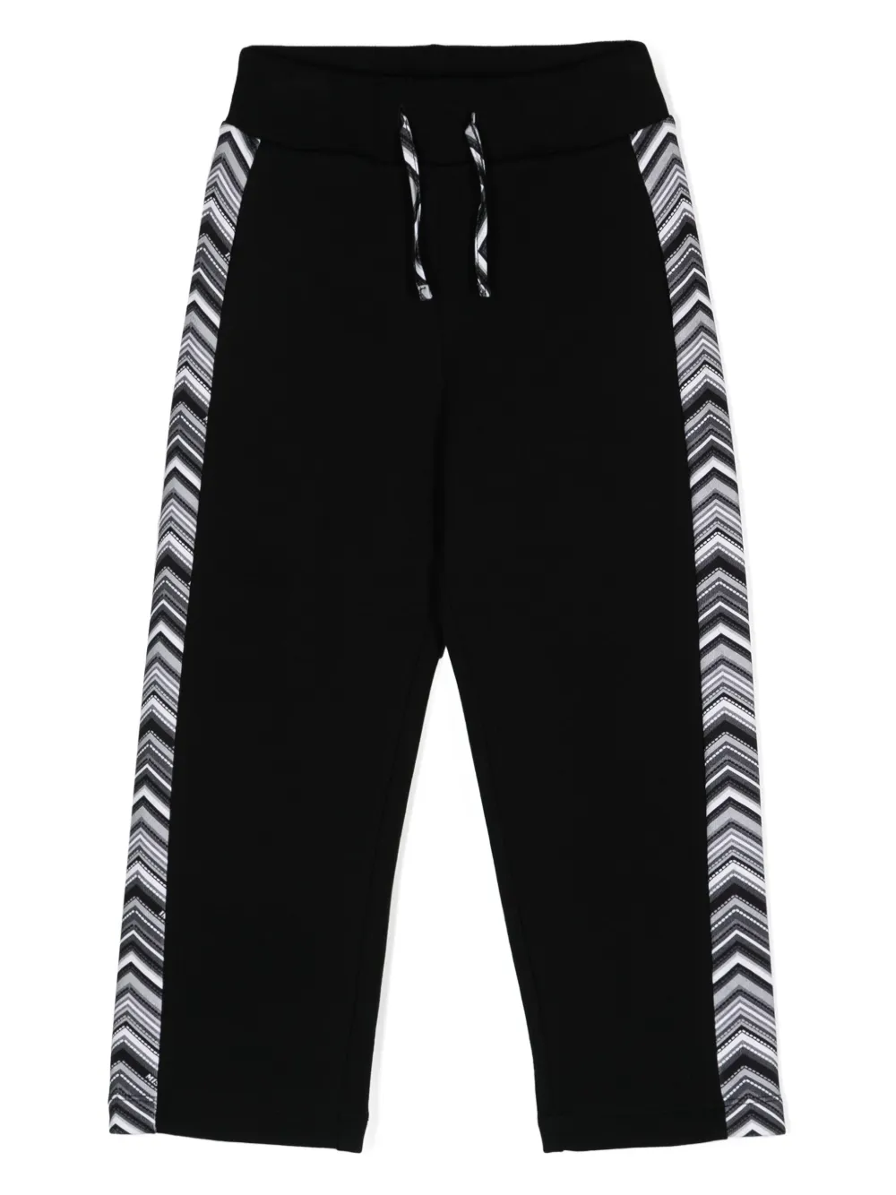 

Спортивные брюки с узором шеврон Missoni Kids, черный