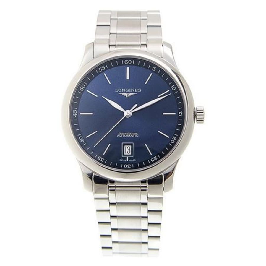 

Longines Master Collection Automatic 38,5 мм синие стальные часы мужские L2.628.4.92.6