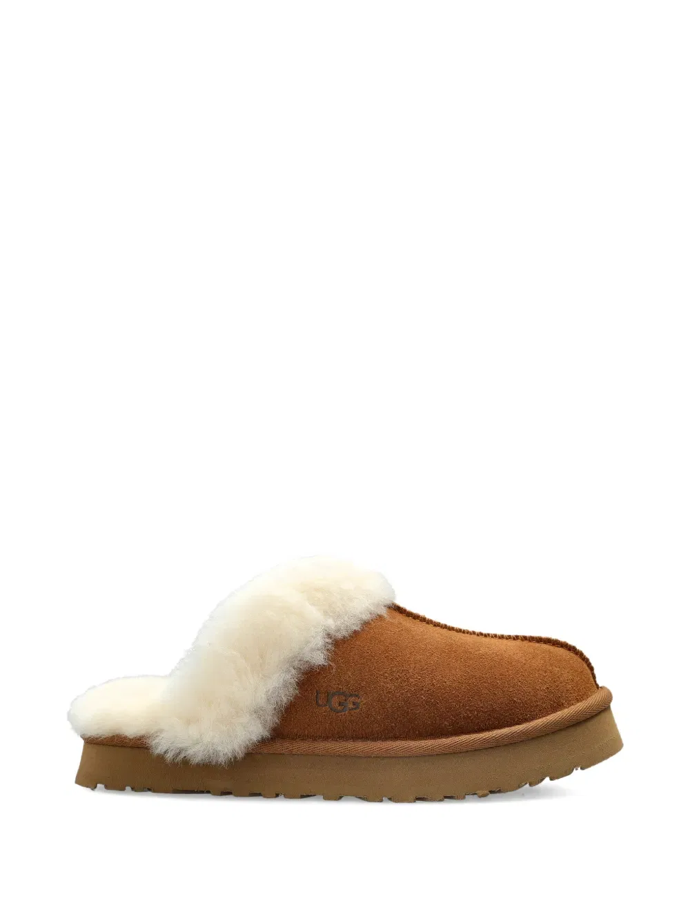 Замшевые тапочки Disquette Ugg Kids, коричневый — фото 2