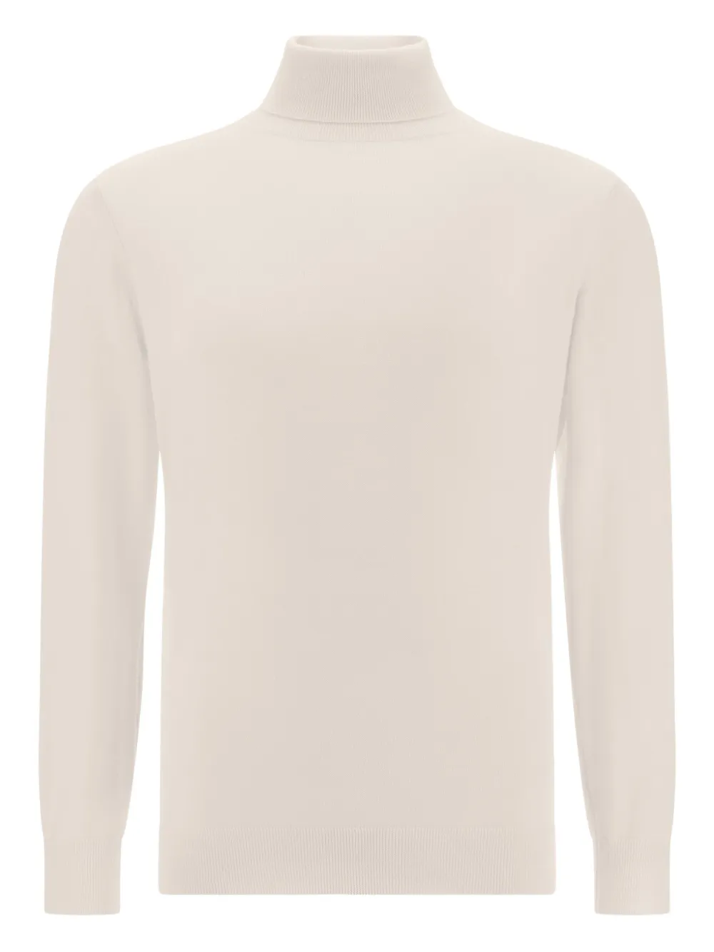 

Джемпер с воротником поло из мериносовой шерсти Boggi Milano, белый