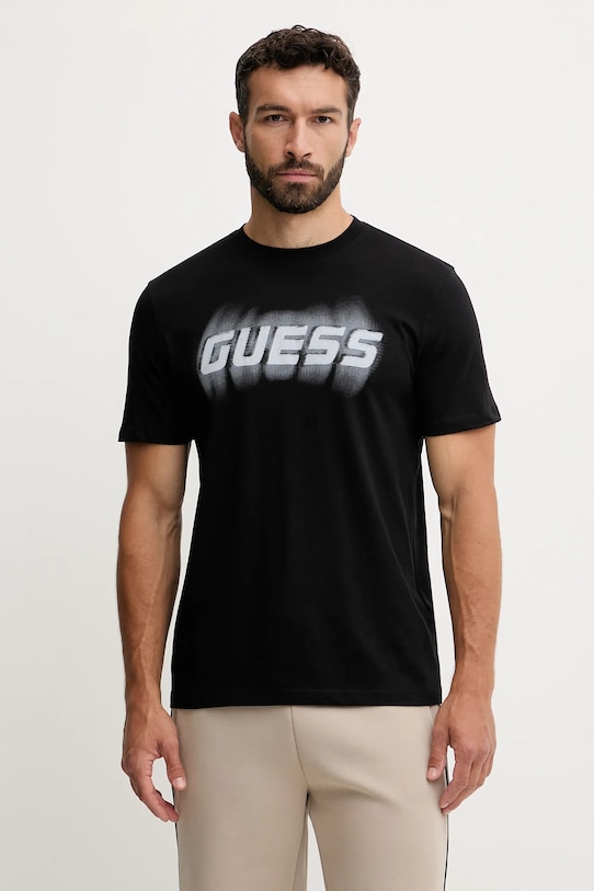 

Футболка хлопковая ASCANIO Guess, черный